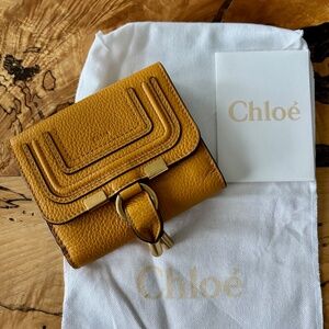 Chloe Marcie Square Leather Wallet - Sunflower